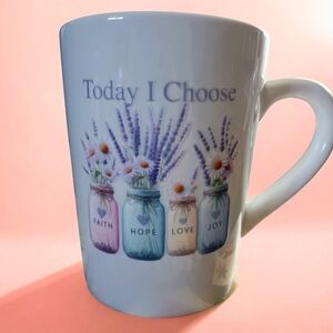 Hand Crafted Inspirational Floral Mug